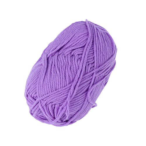 DOITOOL Milch-baumwoll-garn Violett Plüschgarn Baumwollgarn Stricken Baumwolle Schal Häkeln Klobig Lila Häkelgarn Baumwollgarn Strickgarn Baumwollgarn Zum Stricken von DOITOOL