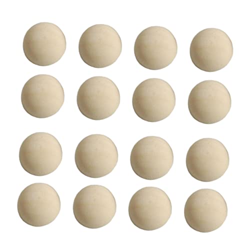 DOITOOL Mini-Halbkugeln, halbe Holzkugeln für Bastelprojekte, unlackierte geteilte Kugeln, hellgelb, für Kunst, Foto-Requisiten, Heimdekoration und Dusche, 40 Stück von DOITOOL