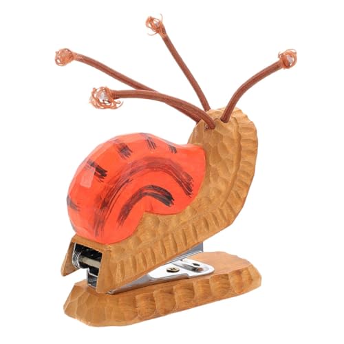 DOITOOL Mini Holz Tacker Schneckenform Tragbar Handgefertigt Robust Metallkern Schreibtisch Zubehör Für Schule Büro Jungen Mädchen von DOITOOL