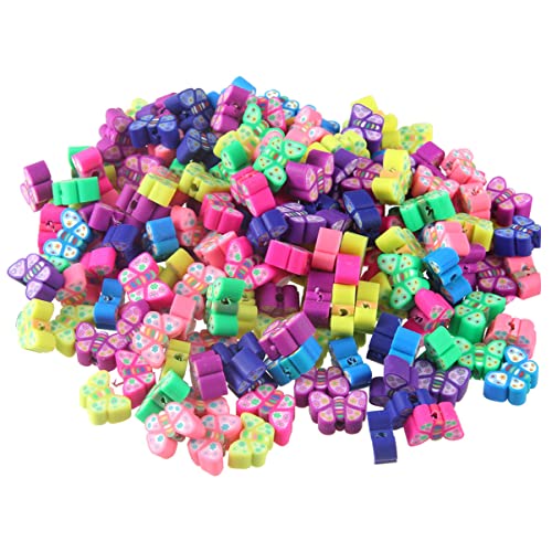 DOITOOL Mischfarben Schmetterling Polymer Clay Perlen Diy Schmuckherstellung Vielseitige Lose Beads für Armbänder Packung DOITOOL Mischfarben Schmetterling Polymer Clay Perlen Diy Schmuckherstellung Vielseitige Lose Beads für Armbänder Packung von DOITOOL