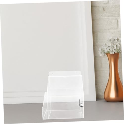 DOITOOL Multifunktionale Acrylspendenbox mit Schloss und Prospekthalter Transparente Vorschlagsbox für Wohltätigkeit Abstimmung und Stabile Wahlurne für Büro und Fundraising von DOITOOL