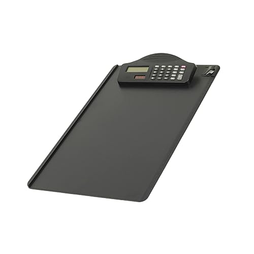 DOITOOL Multifunktionales Klemmbrett mit Taschenrechner Robuste Schreibmappe für Schule Büro und Konferenzen Schwarz von DOITOOL