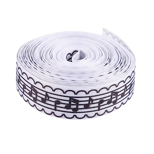 DOITOOL Musiknoten Geschenkband Polyester Geschenkverpackung Schleife DIY Basteln Haarschleifen Party Dekoration in klassischen Farben von DOITOOL