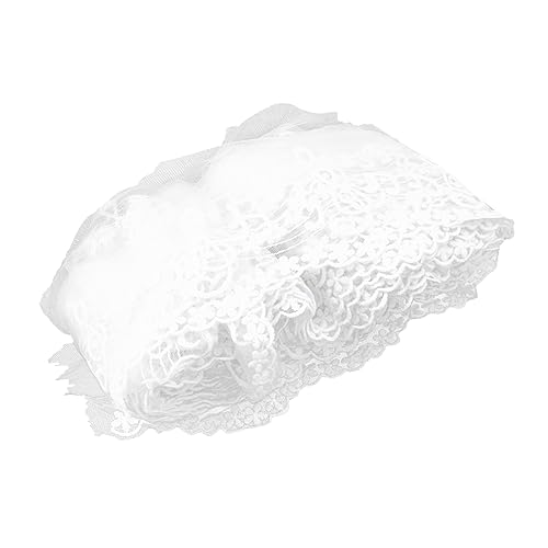 DOITOOL Musiksymbol Spitzenrock Weiß dekorative Grenze Spitze für Hochzeitskleid Blumenranddesign Spitzenstoff Baumwolle bestickte Applikation Spitzenarbeit gehäkeltes Spitzenband Bandrand von DOITOOL