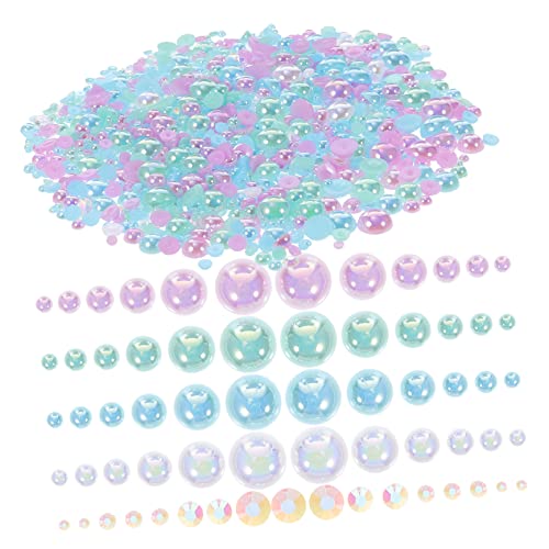 DOITOOL Nagelpflaster Juwelenaufkleber Perle Nagelkunst-edelsteine Verschleißfester Nagelcharme Blumen Nagel Strass Haushalts-nagel-charme Nageldekor-kit Trendige Nagelzauber Harz Violett von DOITOOL