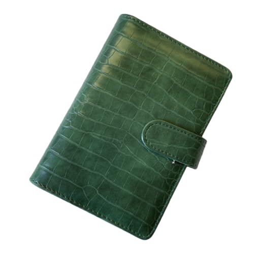 DOITOOL Notebook Cover mit Krokodilähnlicher Textur Nachfüllbarer Ringbinder für Grün für Budgetplanung und Persönliche Organisation von DOITOOL