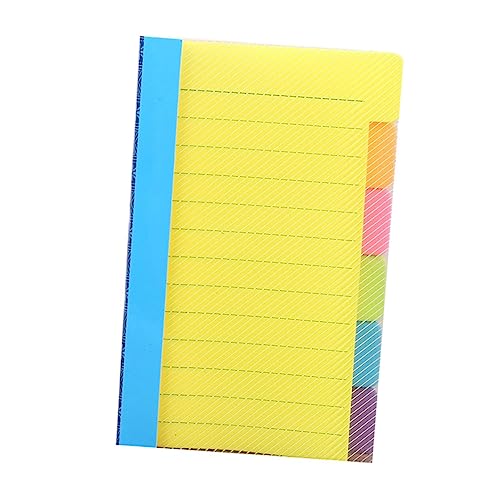DOITOOL Notizbuch Memorandum Farbe Gemustert Nachrichtenblock Mit Super Tabs Aufkleber Groß Liniert Papier Gelb DOITOOL Notizbuch Memorandum Farbe Gemustert Nachrichtenblock Mit Super Tabs Aufkleber Groß Liniert Papier Gelb von DOITOOL