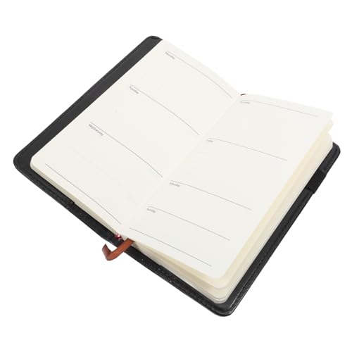 DOITOOL Notizbuch planen Planer und Notizbuch kombiniert Zeitplan gefüttert Monatsplaner Notizbücher Büro Notebook Täglicher Notizblock Wochenplan Notizblock tägliches notizbuch Pu Schwarz von DOITOOL