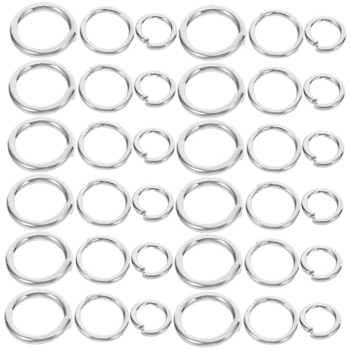 DOITOOL Öffnungsanschlussring DIY -Schmuckversorgungen Reparaturringe für Halsketten Schlüsselanhänger Biegeringe Verbindungsringe für Schmuck Teile zur Schmuckherstellung Metall Silber von DOITOOL