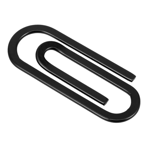 DOITOOL Office-Dokumentenklammern büromaterial Papierklammer Briefklammer Papierorganisator geformt Büroklammer Stichworte für Dekorative Papierklamme Dokumentclips Rostfreier Stahl Black von DOITOOL