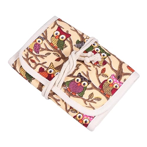 DOITOOL Owl Häkelkit Aufbewahrungstasche Große Kapazität für Stricknadeln und Zubehör für Zuhause und Reisen Hochwertiger Baumwolle mit Mehreren Fächern zur Optimalen Organisation von DOITOOL