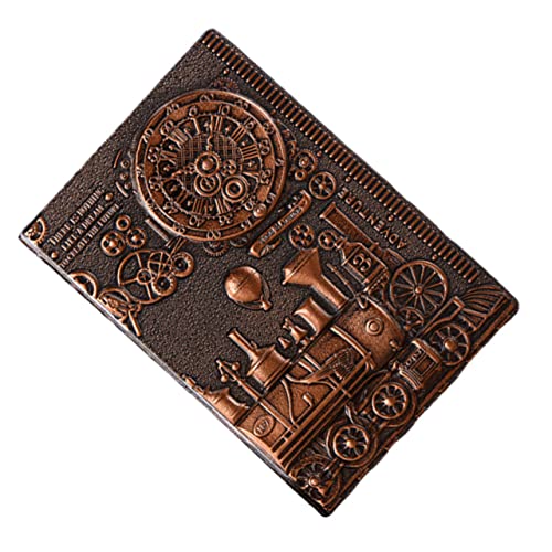 DOITOOL PU Notizbuch im Vintage Stil Geprägtes Tagebuch mit Hochwertigem für Reisen Kreatives Schreiben und Skizzen Rotbronze Gefertigt von DOITOOL