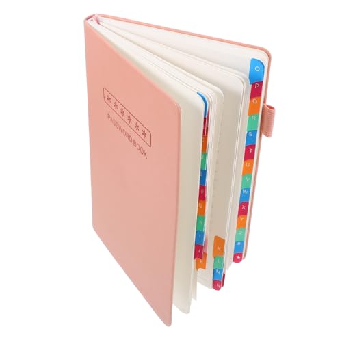 DOITOOL Passwort Buch Notebook Notizbuch Passwortbuch klein Notizblock zum Eintragen von Internetadressen kleiner Notizblock für Passwort Aufnahmebuch Papier Rosa von DOITOOL