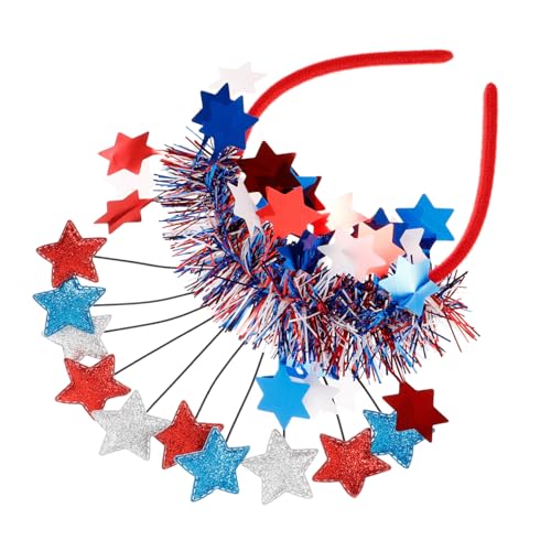 DOITOOL Pentagramm-Stirnband haarschmuck Party-Dekoration Haarreifen zum Gedenktag Party-Kopfbedeckung mit patriotischem Motto Haarband Party-Haarreifen dekorative Kopfreifen Plastik von DOITOOL