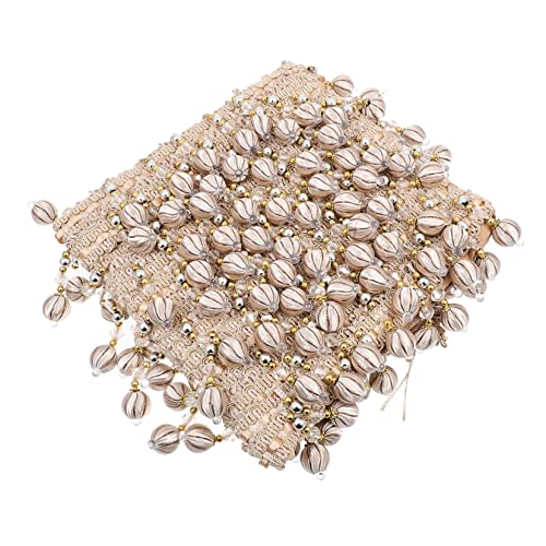 DOITOOL Perlen Quasten hochzeitsdeko wedding decoration Quastenbesatz Vorhangfransen Quastenvorhang Sofa mit Fransen geschenkband Perlenbesatz-Anhänger Ziervorhang liefern Plastik Beige DOITOOL Perlen Quasten hochzeitsdeko wedding decoration Quastenbesatz Vorhangfransen Quastenvorhang Sofa mit Fransen geschenkband Perlenbesatz-Anhänger Ziervorhang liefern Plastik Beige von DOITOOL