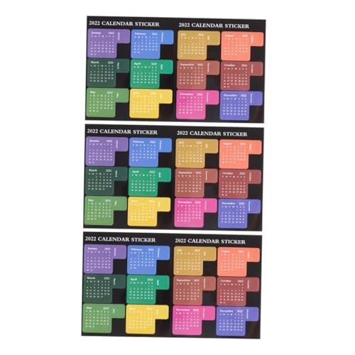 DOITOOL Plan Notepad Aufkleber Wasserdichte Notizen Monatliche Registerkarten Bunte Farben Praktische Selbstklebende Sticker für Büro Schule und Persönliche Verwendung von DOITOOL