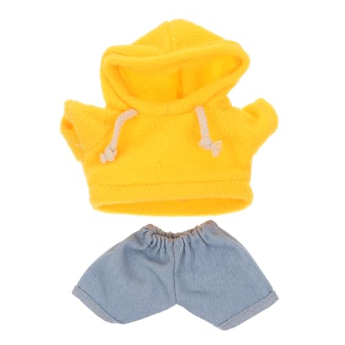 DOITOOL Plüschbären Puppenkleidung Set Hoodie und Jeans Outfit für Puppen Niedliche und Bequeme Kleidung für Stofftiere für Puppenspiel von DOITOOL