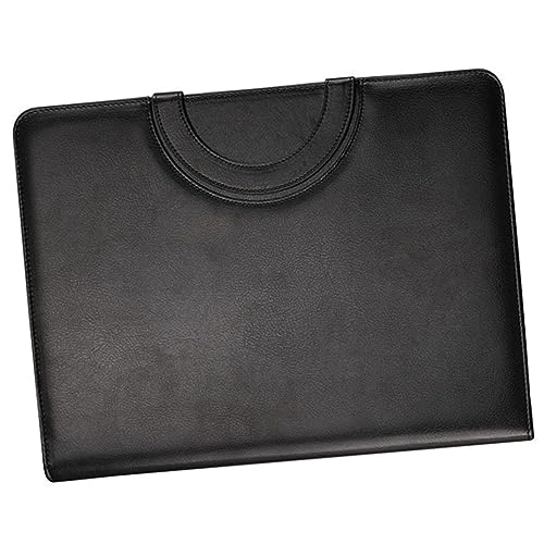 DOITOOL Portfolio Mappe mit Reißverschluss Eleganter Business Ordner aus Leder für Dokumente für Meetings und Interviews mit Praktischem Innenfach und Minimalistischer von DOITOOL