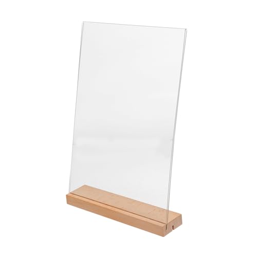 DOITOOL Präsentationsständer aus Acryl Schreibtisch Willkommen Gestell Staffelei Anzeige Stand Acryl-Schilderhalter Holz Heimbüro Flyerständer Menütisch kleiner Schildhalter Transparent DOITOOL Präsentationsständer aus Acryl Schreibtisch Willkommen Gestell Staffelei Anzeige Stand Acryl-Schilderhalter Holz Heimbüro Flyerständer Menütisch kleiner Schildhalter Transparent von DOITOOL
