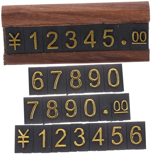DOITOOL Preisdisplay Würfel aus Walnuss Holz mit Goldfarbenen Zahlenleisten Klar Ablesbare Preisschilder für Schmuckgeschäft Kompakter Aufsteller für Ladentheke und Verkaufsfläche DOITOOL Preisdisplay Würfel aus Walnuss Holz mit Goldfarbenen Zahlenleisten Klar Ablesbare Preisschilder für Schmuckgeschäft Kompakter Aufsteller für Ladentheke und Verkaufsfläche von DOITOOL