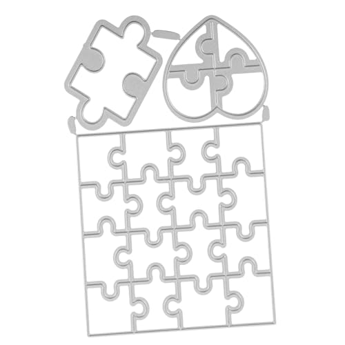 DOITOOL Puzzle -blumenmesser -modell Herstellung Carbon-stanzformen Rahmen Stanzformen Gestanzt Cutter Sammelalbum Sterben Basteln Schneiden Scrapbooking-stanzlinge Silber Kohlenstoffstahl von DOITOOL