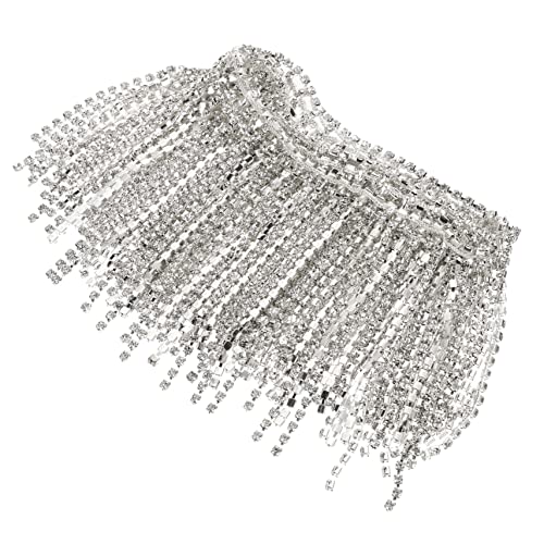 DOITOOL Quastenkettendekoration Dekorationen Strasssteine Abschlussball Kleidung Strassband hochzeitsdeko Strass-Fransengürtel Fransenbesatz dekoratives Kettenzubehör Glas DOITOOL Quastenkettendekoration Dekorationen Strasssteine Abschlussball Kleidung Strassband hochzeitsdeko Strass-Fransengürtel Fransenbesatz dekoratives Kettenzubehör Glas von DOITOOL