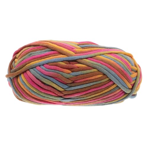 DOITOOL Regenbogengarn Häkeltaschengarn gehäkeltes Tuch Stoff-Bastelgarn dickes Garn klobiges Garn handgemachtes Bastelgarn Anfängergarn DIY handgemachte Produkte Häkelzubehör Baumwolle von DOITOOL
