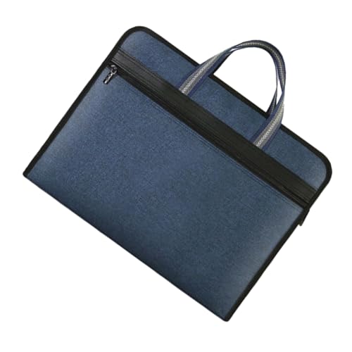 DOITOOL Reißverschlusspaket Dokumentieren Ordner Organisation Veranstalter Erweiterbar Reisedokumentenmappe Tragbar Aktenorganisatortasche Beutel Leicht Datei Für Fall Segeltuch Blau von DOITOOL
