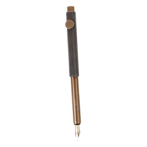 DOITOOL Retro -Brunnenstift glatter Schreibstift graviert Kalligraphie farbig elegant Füllfederhalter zum Schreiben Schulstifte tragbare Zeichenstifte Stifte für die Schule Messing Golden von DOITOOL
