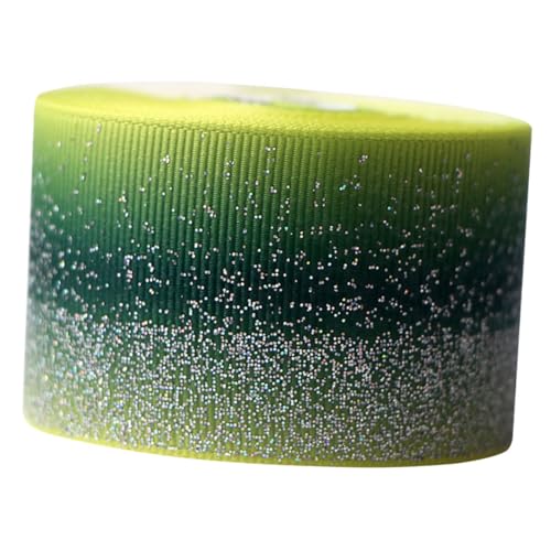 DOITOOL Ripsband mit Farbverlauf Grün Yards Rolle Glitter Geschenkband für Hochzeit Party Dekoration DIY Basteln Schleife von DOITOOL