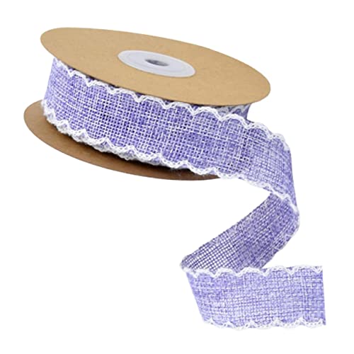 DOITOOL Rolle 10 Verpackungsbänder aus Leinen Sackleinen rustikal Zubehör lila wellig leinentuch partydekoration decor geschenkband Verpackungsband für Party frische Blumenbänder Violett DOITOOL Rolle 10 Verpackungsbänder aus Leinen Sackleinen rustikal Zubehör lila wellig leinentuch partydekoration decor geschenkband Verpackungsband für Party frische Blumenbänder Violett von DOITOOL