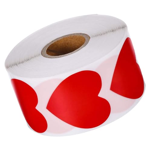 DOITOOL Rollen Rote Liebes aufkleber groß Aufkleber Herz geformt farbig funkeln scrapbooking sticker scrapbook stickers valentinsdeko etikettenaufkleber zum valentinstag Herzaufkleber PVC von DOITOOL