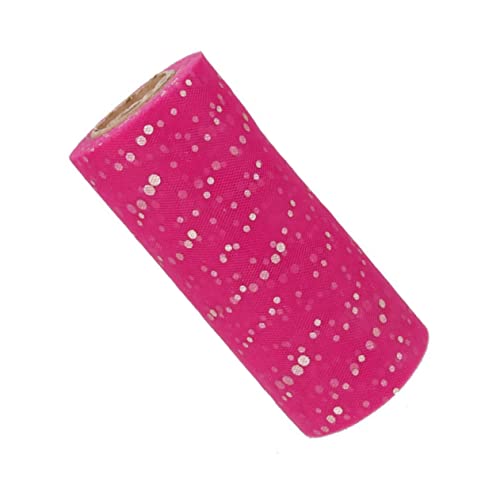 DOITOOL Rosa Tüllrolle Mit Pailletten X Für Hochzeitsdekoration Geschenkverpackung Und Party Accessoires Vielseitig Einsetzbar Für Tutu Röcke Tischdeko Und Mehr von DOITOOL