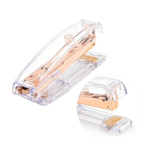 DOITOOL Roségold Desktop Tacker Modernes Design Robust für Büro Schule Zuhause Stilvolles Schreibtischzubehör Praktisch Dekorativ von DOITOOL
