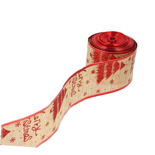DOITOOL Rot Sackleinenband Mit Weihnachtsmotiven Hochzeiten Bastelarbeiten von DOITOOL