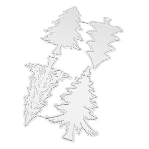 DOITOOL Schneidwerkzeug Herstellung Gruß Schneiden Weihnachtsbaum-schablone Weihnachtsstanzformen Weihnachtsbaum-stanzformen Weihnachtskarte Stirbt Silver Kohlenstoffstahl von DOITOOL