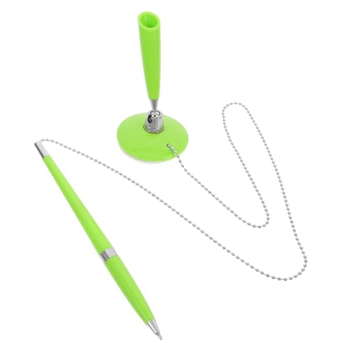 DOITOOL Schreibtisch Kugelschreiber mit Kette Multifunktionaler Sicherheitsstift für Büro und Grün für Bank und Hotel Glattes Schreiben mit Schnelltrocknender von DOITOOL