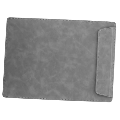 DOITOOL Schreibunterlage Klemmbrett aus Kunstleder mit Magnetverschluss Praktisches Büro clipboard für Dokumente und Notizen Flexibles Schreibbrett zur Dateiablage Graues von DOITOOL