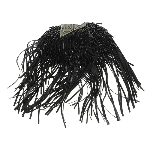 DOITOOL Schulterbretter mit Quasten, schicke Fransendekoration für Kostümpartys, modisches PU-Leder-Design mit Perlen, Unisex-Accessoire für Kostümveranstaltungen, 2 Stück von DOITOOL