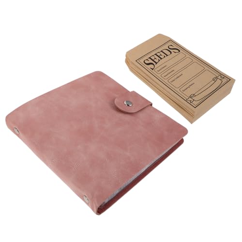 DOITOOL Seed Storage Album Organisatoren Der Saatgutlagerung Organisator Für Gartensamen Albumkartenärmel Pu-leder Rosa von DOITOOL