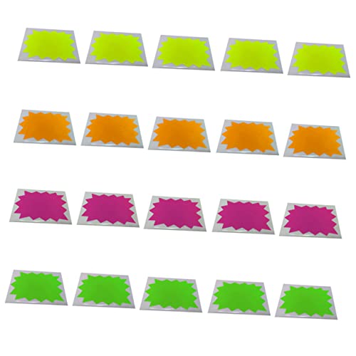 DOITOOL Selbstklebende Preisschilder in Fluoreszierenden für Einzelhandel und Supermärkte Abnehmbare für Einfaches Beschriften und Kennzeichnen von DOITOOL