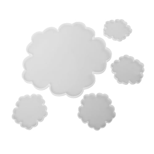DOITOOL Silikonform-set Große Blumenharzformen Ornamentformen Für Epoxidharz Handgefertigtes Harzblumenschale Formen Für Harz Schalenformen Aus Epoxidharz Tablett Harzform Kieselgel Weiß von DOITOOL