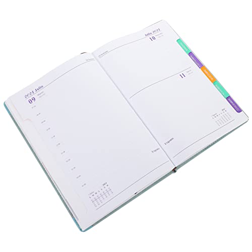 DOITOOL Spanischer Notizblock Planungsbuch Zeitplan-notizbuch Terminkalender 2024 Tagesplaner 2023 Tagesplaner-notizbuch Notizbuch Jährlich Zeitplaner Papier Sky-blue von DOITOOL