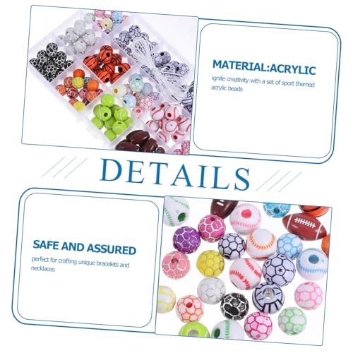 DOITOOL Sportliche Acrylperlen für DIY Schmuck Leichte Fußball Basketball Rugby Motive Freundschaftsarmbänder Basteln Vielseitige Sport charms für Armbänder und Halsketten DOITOOL Sportliche Acrylperlen für DIY Schmuck Leichte Fußball Basketball Rugby Motive Freundschaftsarmbänder Basteln Vielseitige Sport charms für Armbänder und Halsketten von DOITOOL