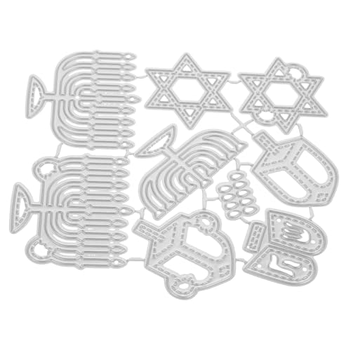 DOITOOL Stanzform aus Metall Wiederverwendbares Schneiden stirbt Elemente sterben Dekorationen Cutter Lesezeichen-Stanzformen Hintergrundstanzungen Stahl mit hohem Kohlenstoffgehalt Silber von DOITOOL
