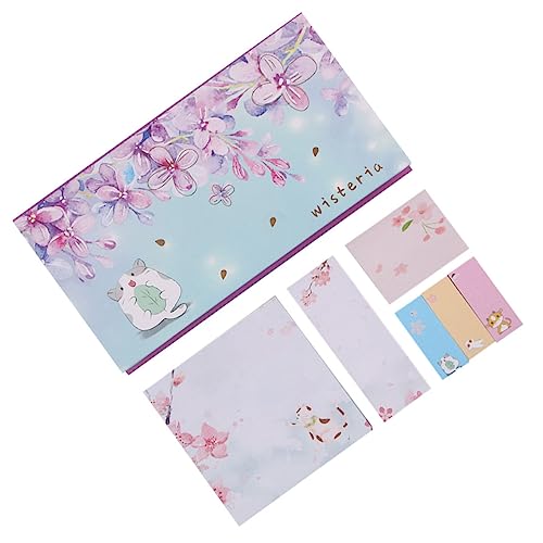 DOITOOL Stylisches Haftnotiz Set mit Kirschblütenmuster Selbstklebend Verschiedene Designs für Büro Schule und Zuhause Praktische Notizen für Erinnerungen und Listen von DOITOOL