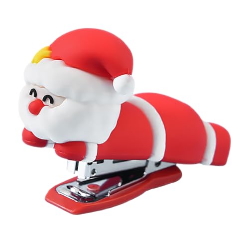 DOITOOL Süßer Weihnachtsmann Hefter Tragbarer Schreibtischhefter für Büro und Schule Multifunktionales Design Festliches Accessoire für Schreibtisch Spaß und Komfort von DOITOOL