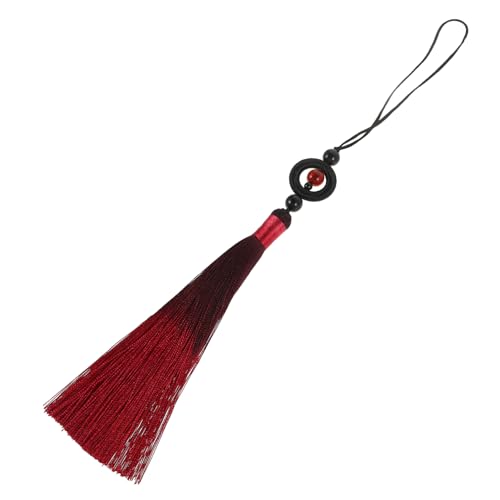 DOITOOL Tai Chi Quaste Handgefertigte Chinesische Lanyard Quaste Sicheres Hängedesign für Kampfsport Stabilität für Taichi und Fechtschwerter Weinrot von DOITOOL