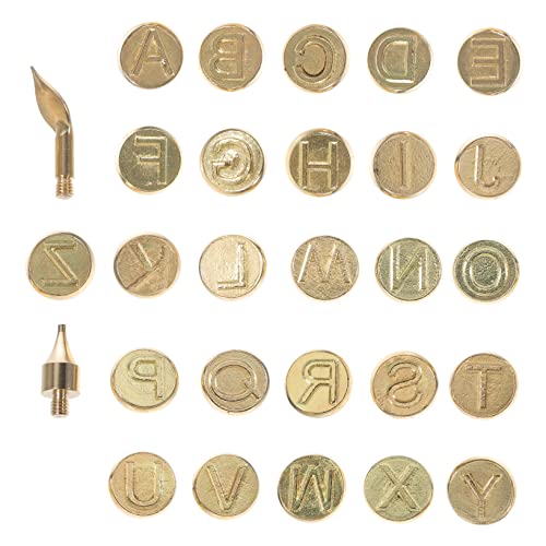 DOITOOL Teiliges Alphabet Brennspitzen Set aus Kupfer für Holz und Lederbrandmalerei Vielseitige Brandmalerei Vorlagen Geeignet zum Gravieren Personalisieren und Basteln Holz Papier Leder DOITOOL Teiliges Alphabet Brennspitzen Set aus Kupfer für Holz und Lederbrandmalerei Vielseitige Brandmalerei Vorlagen Geeignet zum Gravieren Personalisieren und Basteln Holz Papier Leder von DOITOOL