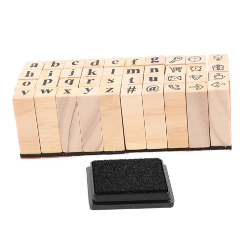 DOITOOL Teiliges Holzstempel für Tagebücher und Planer Fein Gravierte Diy Buchstaben und Zahlenstempel Ergonomisch Vielseitig für Scrapbooking Kartenherstellung und Bastelprojekte von DOITOOL